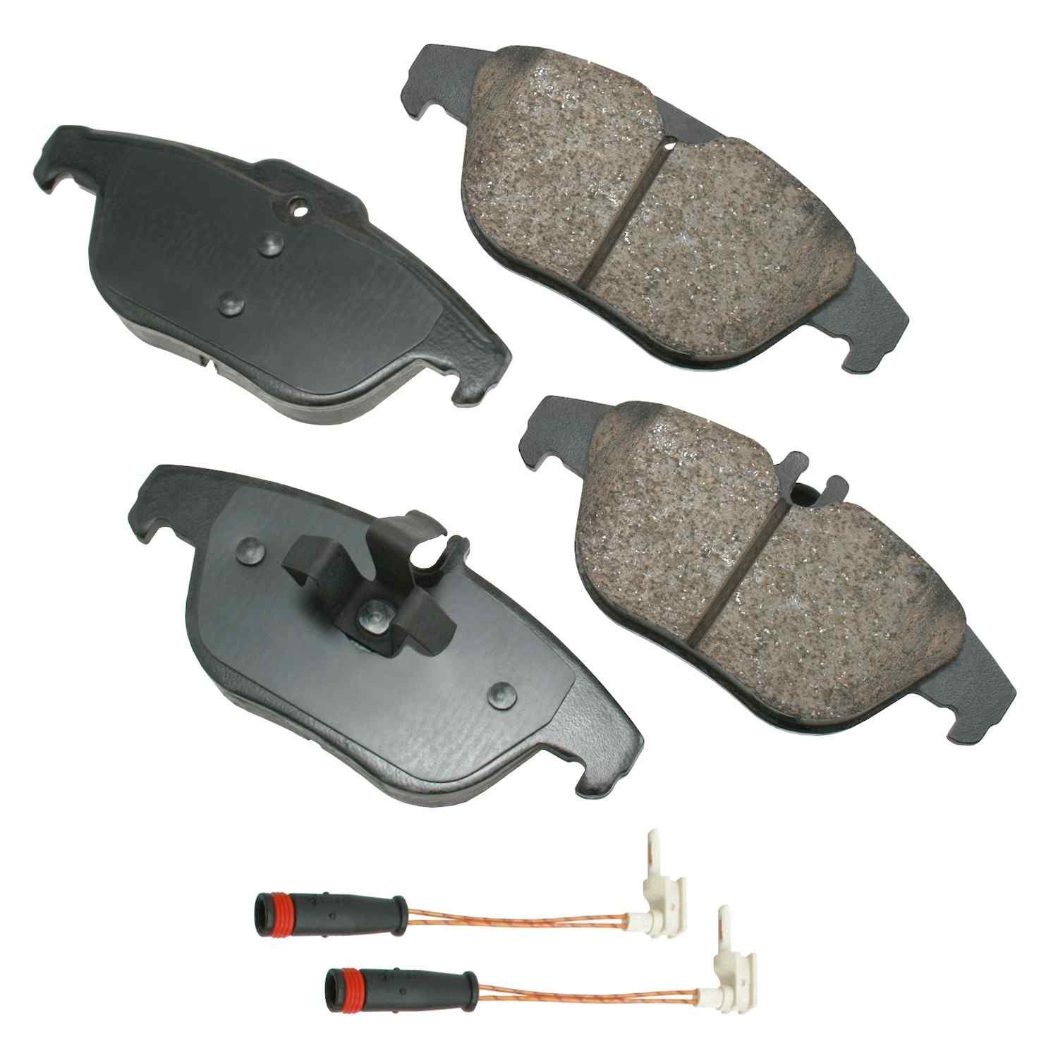 Front View of Rear Disc Brake Pad Set AKEBONO EUR1341A