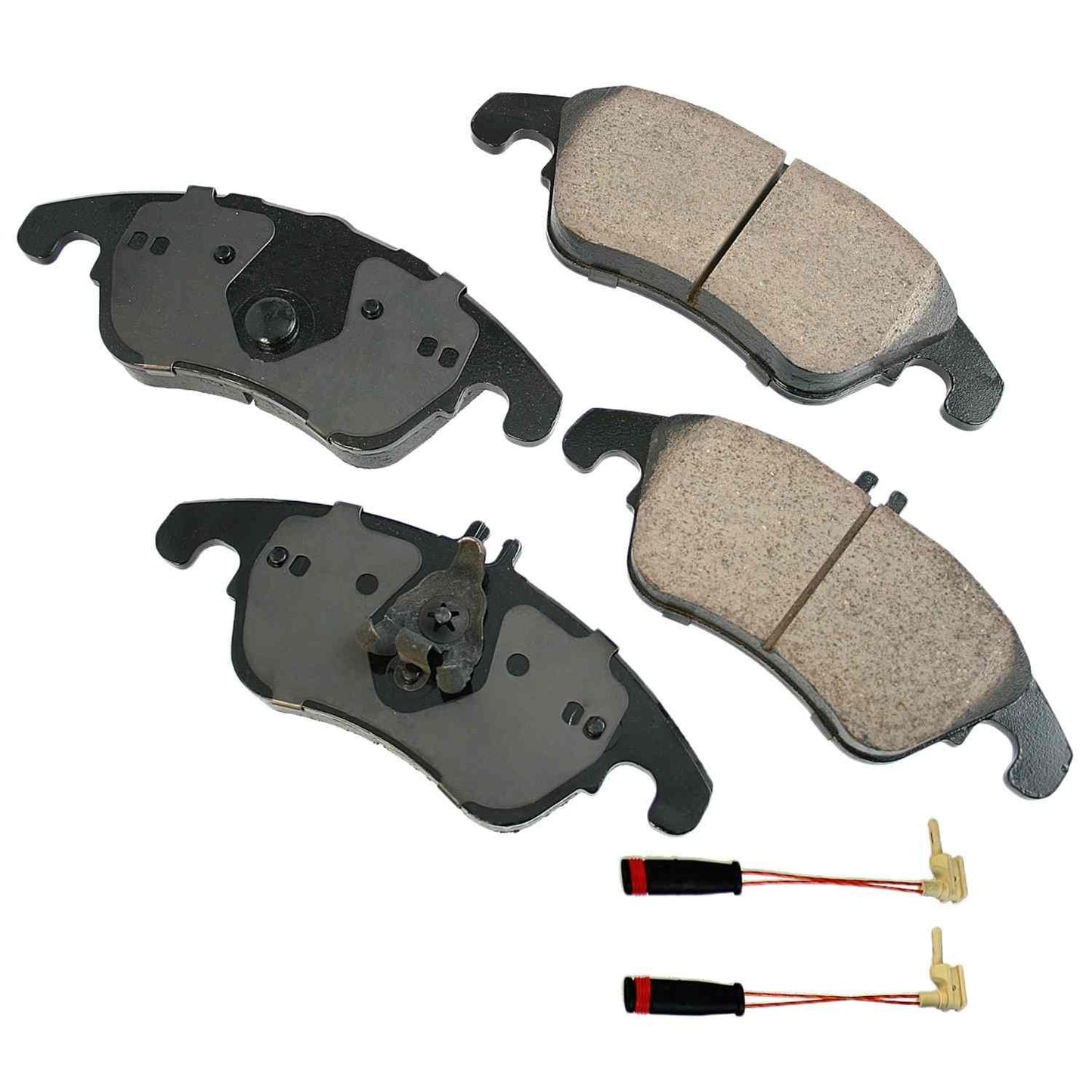 Front View of Front Disc Brake Pad Set AKEBONO EUR1342