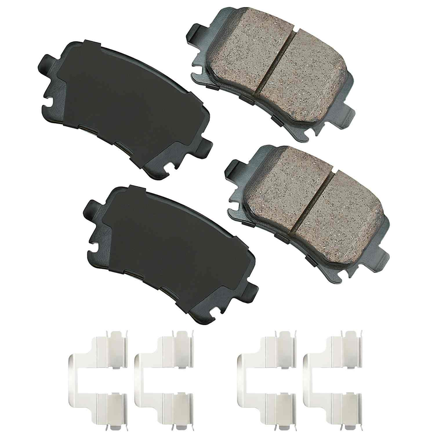 Front View of Rear Disc Brake Pad Set AKEBONO EUR1348A