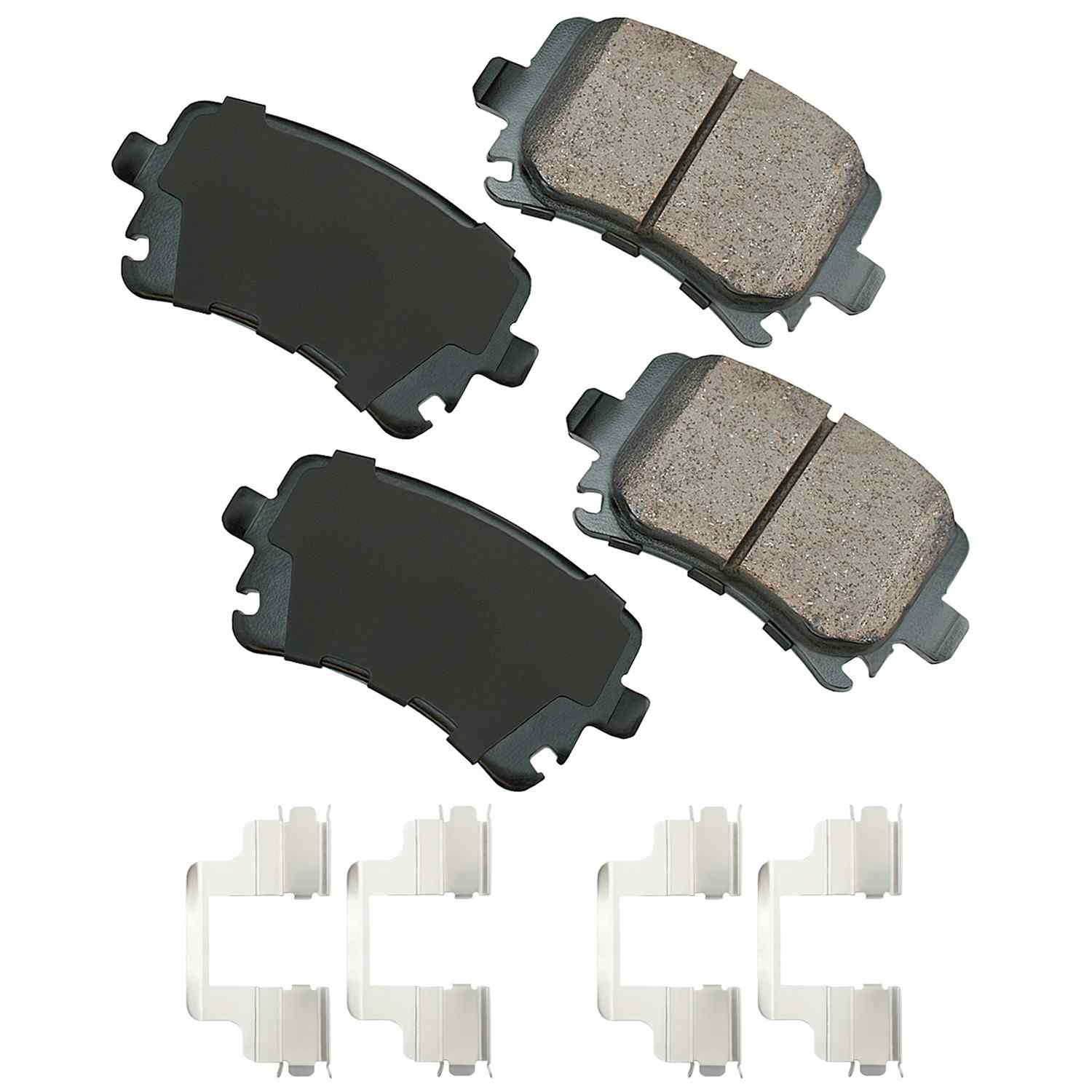 Front View of Rear Disc Brake Pad Set AKEBONO EUR1348B