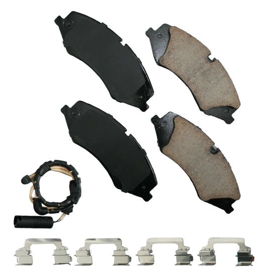 Front View of Front Disc Brake Pad Set AKEBONO EUR1425