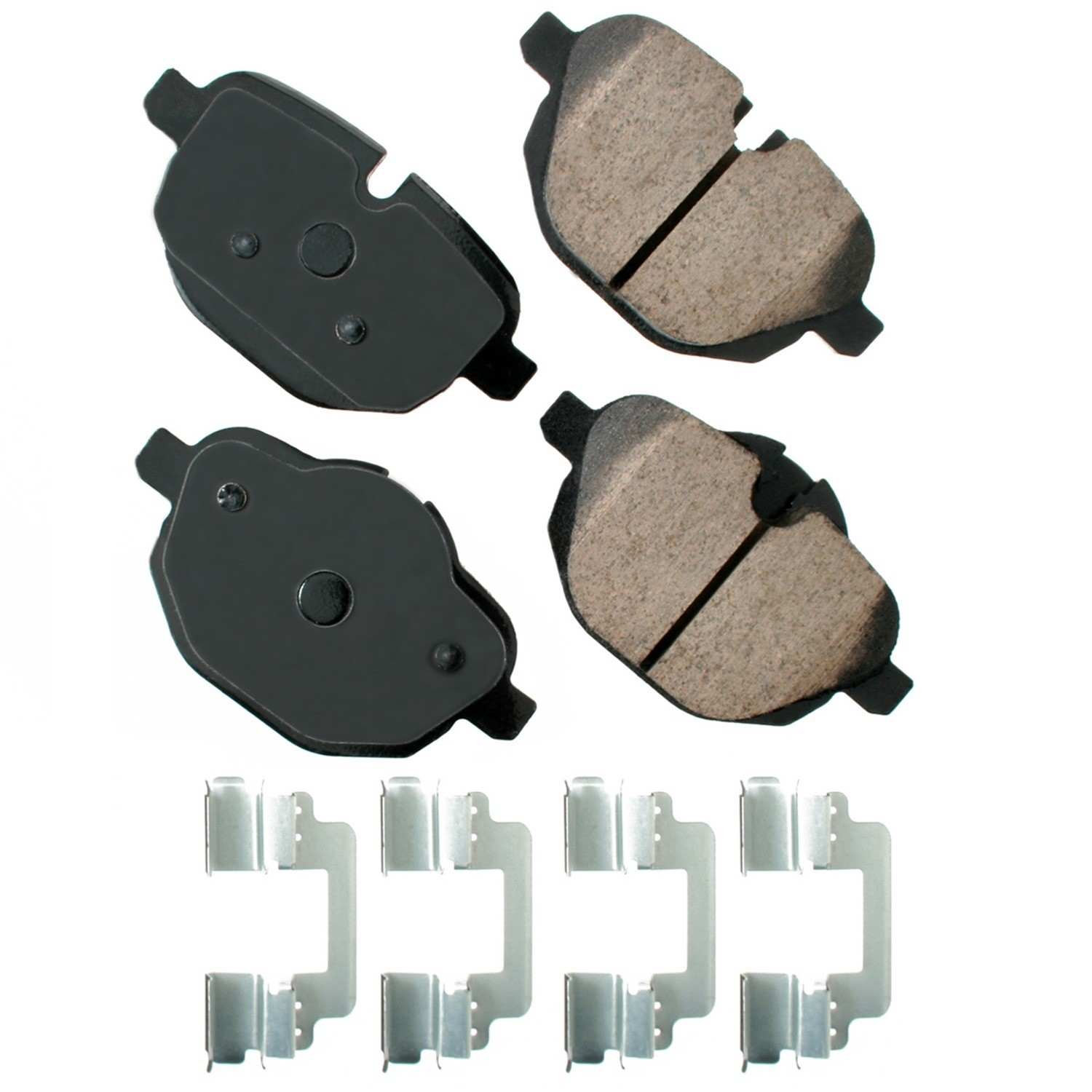 Front View of Rear Disc Brake Pad Set AKEBONO EUR1473