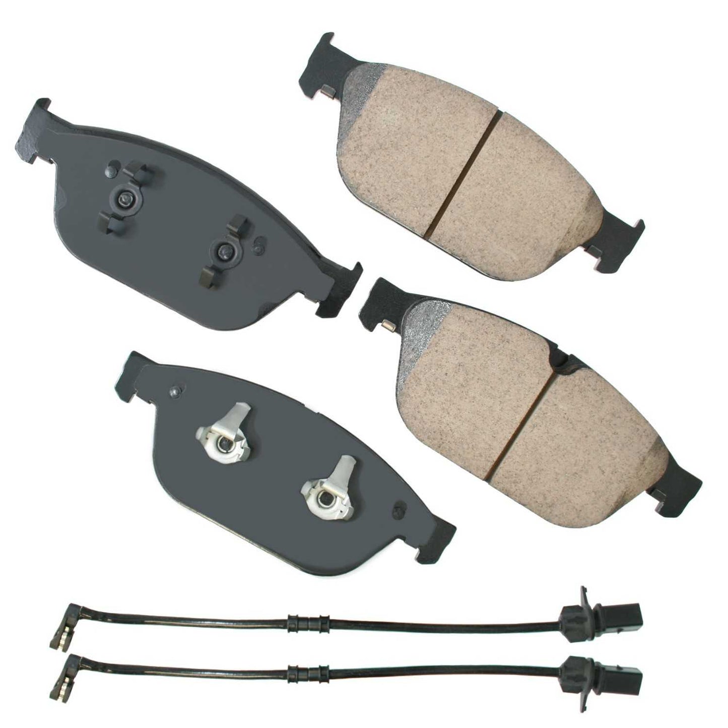 Front View of Front Disc Brake Pad Set AKEBONO EUR1546