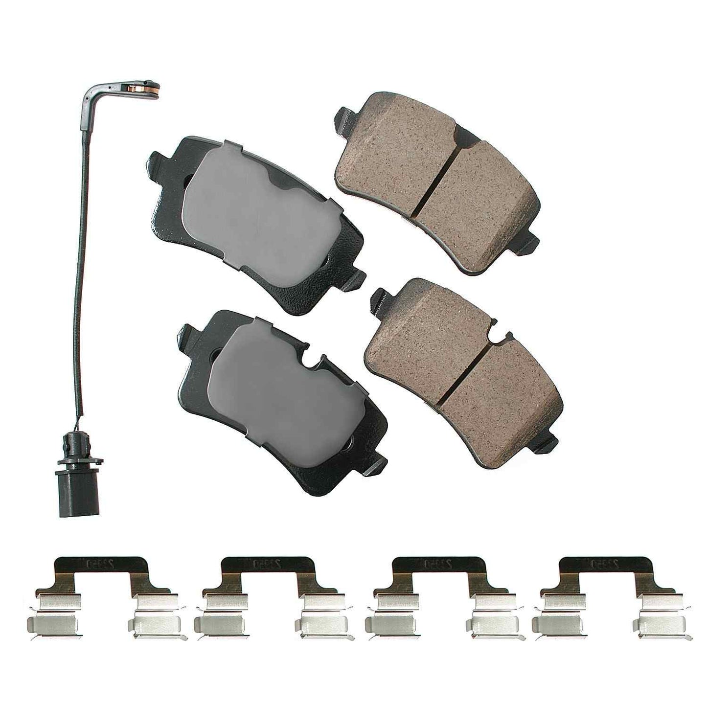 Front View of Rear Disc Brake Pad Set AKEBONO EUR1547A