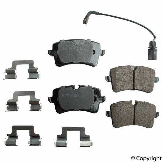 Top View of Rear Disc Brake Pad Set AKEBONO EUR1547A