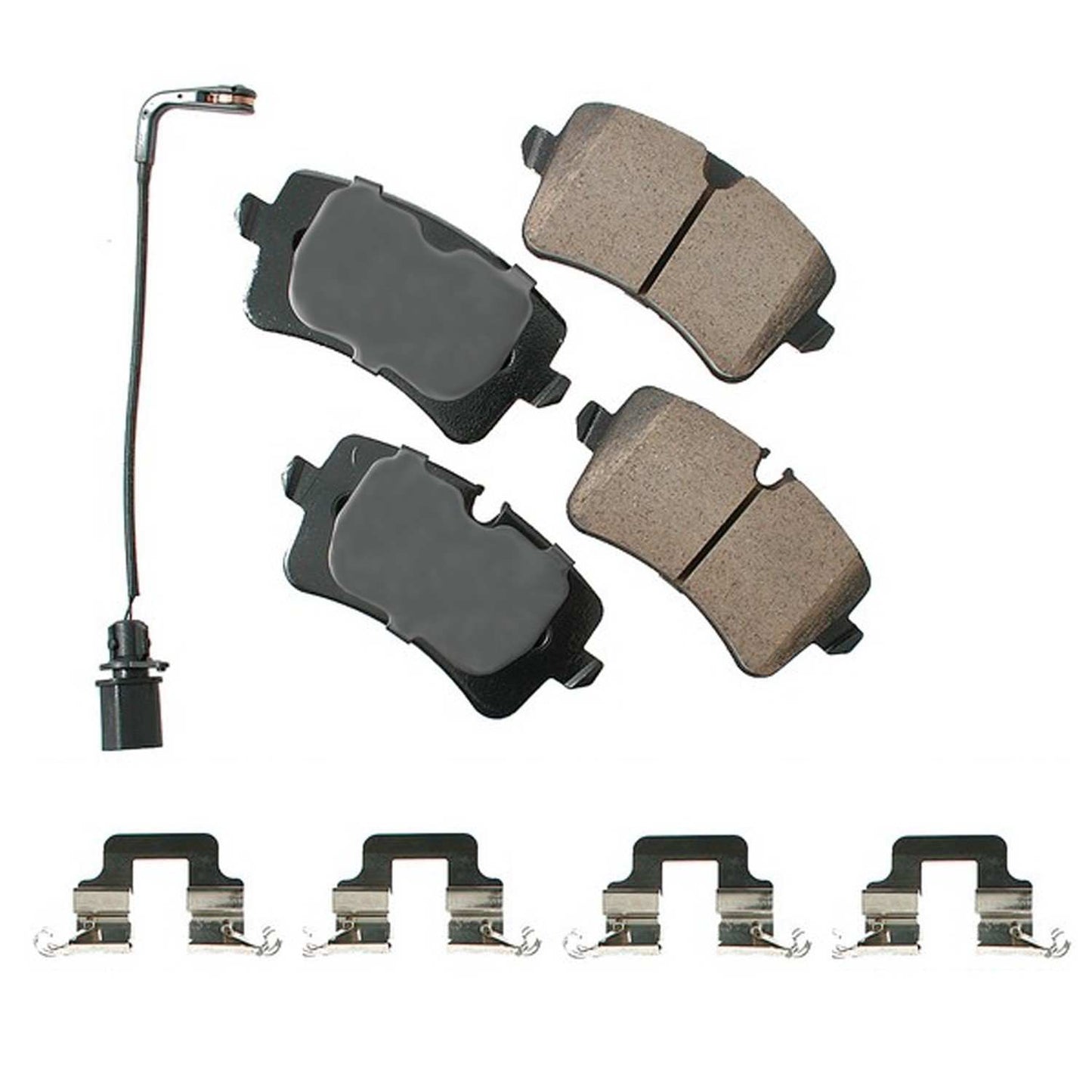 Front View of Rear Disc Brake Pad Set AKEBONO EUR1547