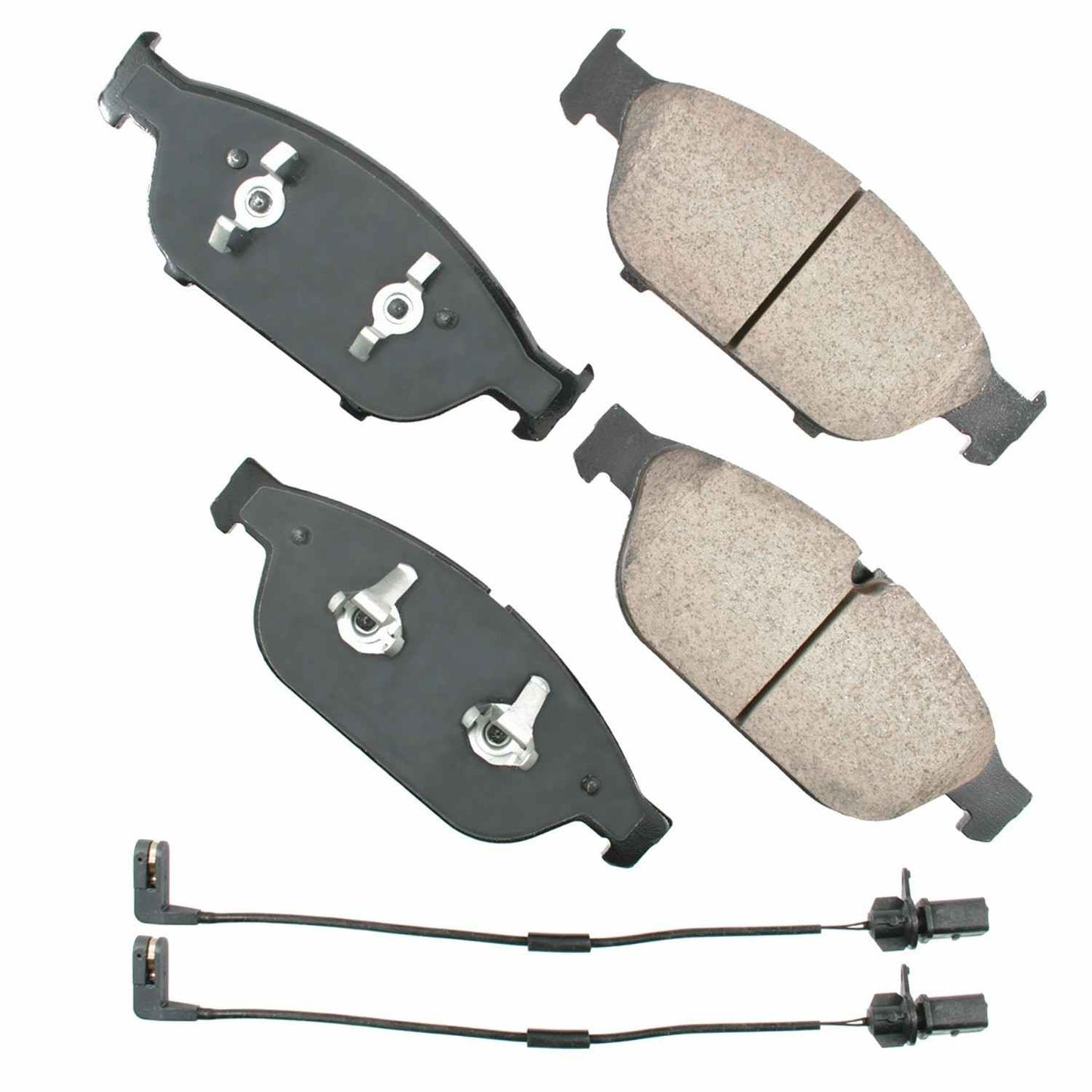 Front View of Front Disc Brake Pad Set AKEBONO EUR1549