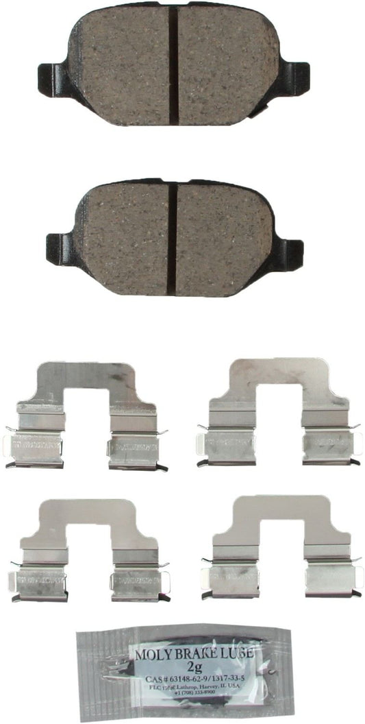 Top View of Rear Disc Brake Pad Set AKEBONO EUR1569