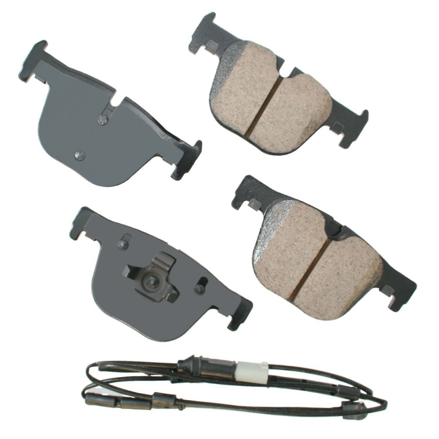 Front View of Rear Disc Brake Pad Set AKEBONO EUR1610