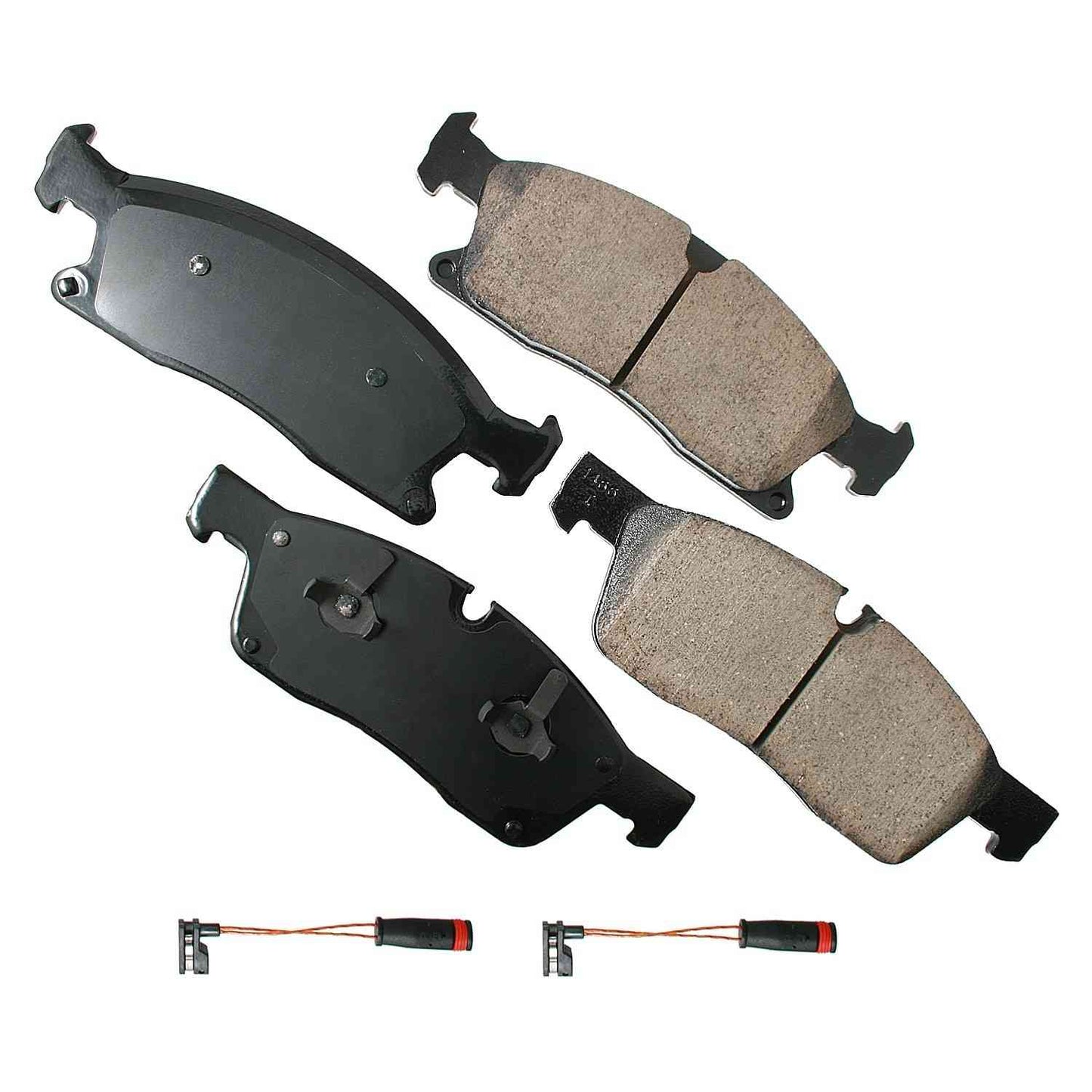 Front View of Front Disc Brake Pad Set AKEBONO EUR1629