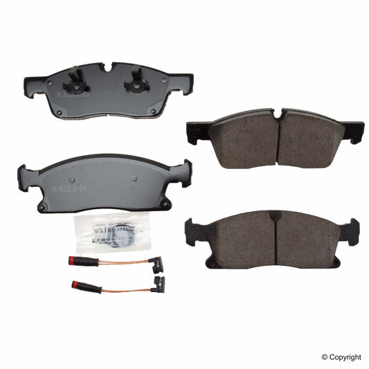 Top View of Front Disc Brake Pad Set AKEBONO EUR1629