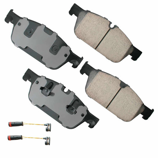 Front View of Front Disc Brake Pad Set AKEBONO EUR1636