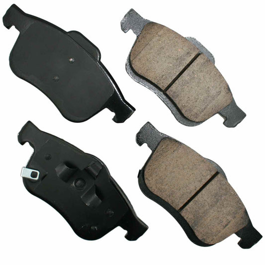 Front View of Front Disc Brake Pad Set AKEBONO EUR1721A