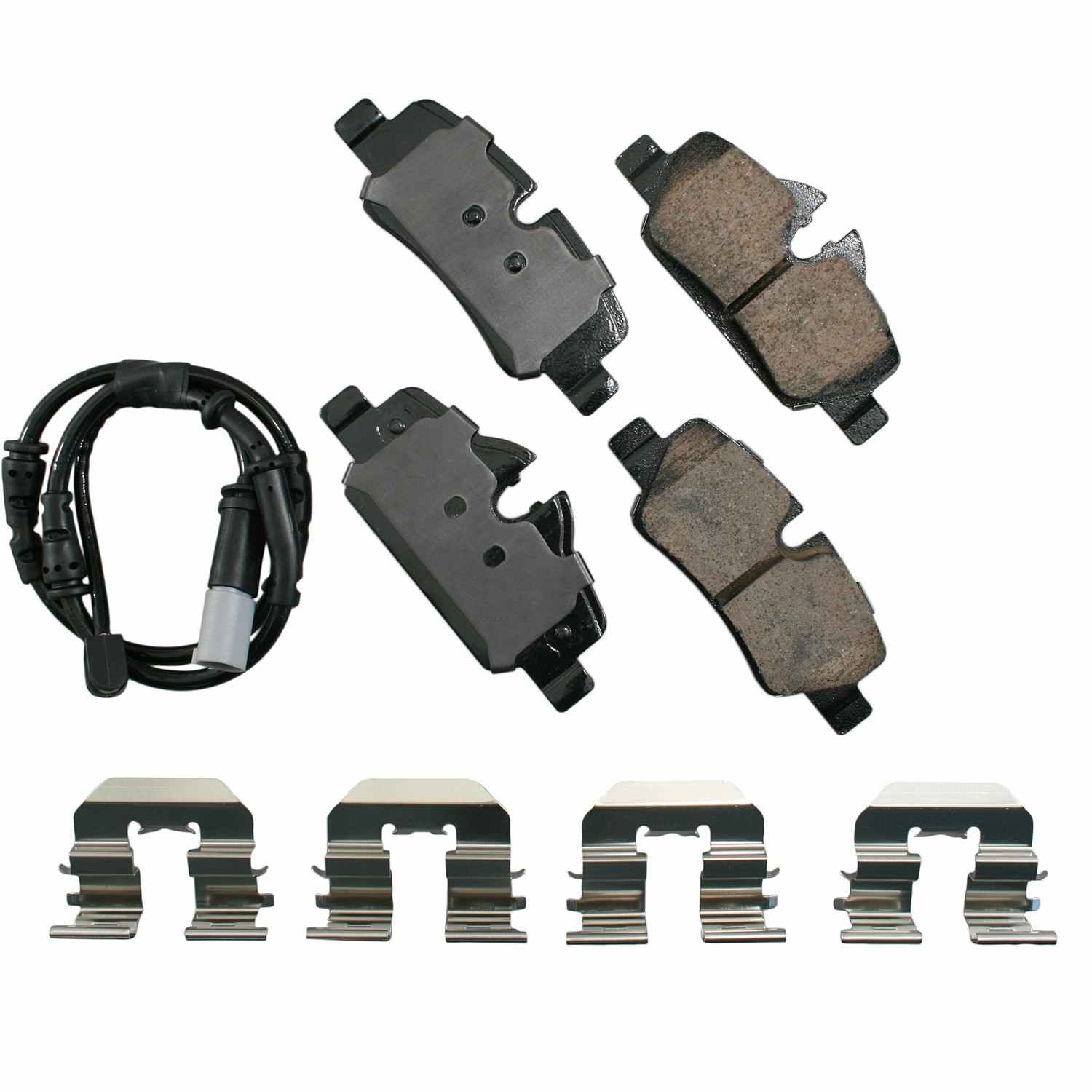 Front View of Rear Disc Brake Pad Set AKEBONO EUR1800