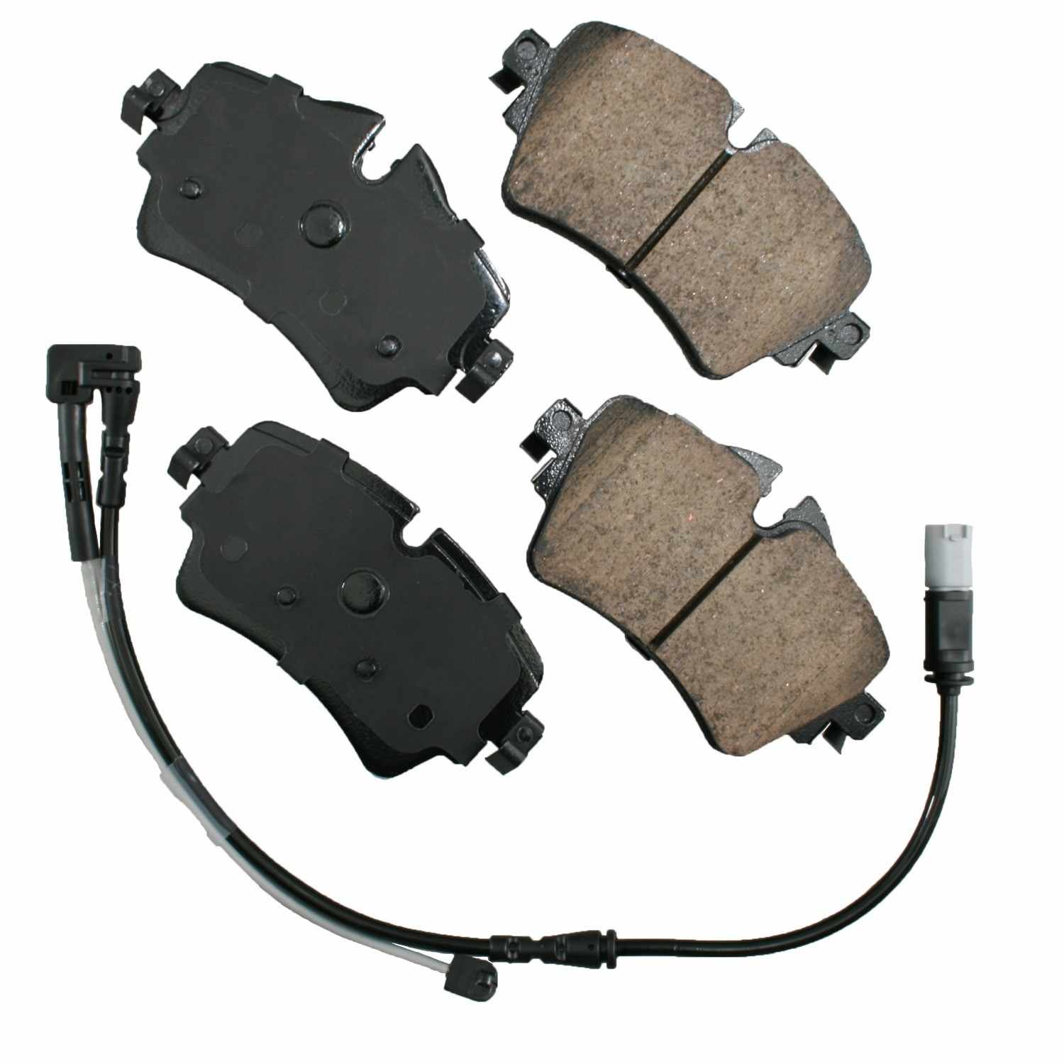 Front View of Front Disc Brake Pad Set AKEBONO EUR1801A