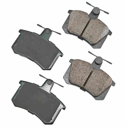 Front View of Rear Disc Brake Pad Set AKEBONO EUR228