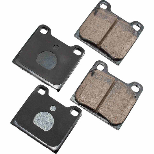 Front View of Rear Disc Brake Pad Set AKEBONO EUR31