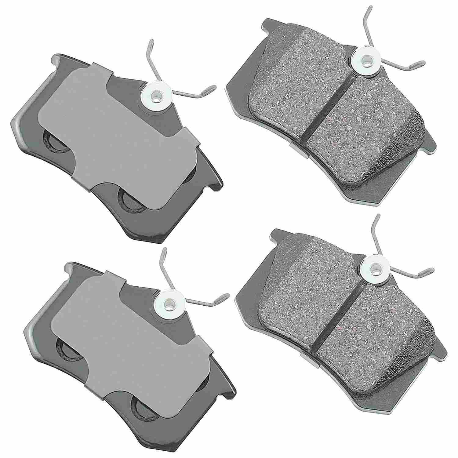 Front View of Rear Disc Brake Pad Set AKEBONO EUR340