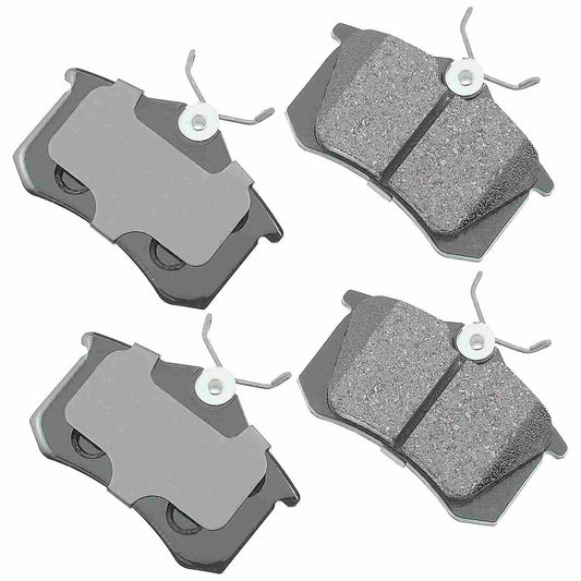 Front View of Rear Disc Brake Pad Set AKEBONO EUR340