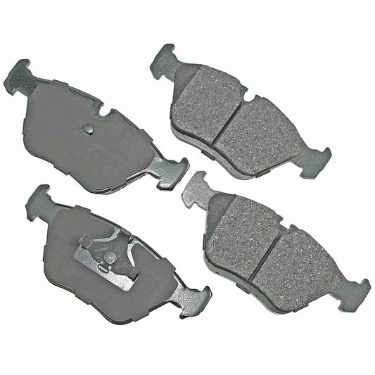 Front View of Front Disc Brake Pad Set AKEBONO EUR394A