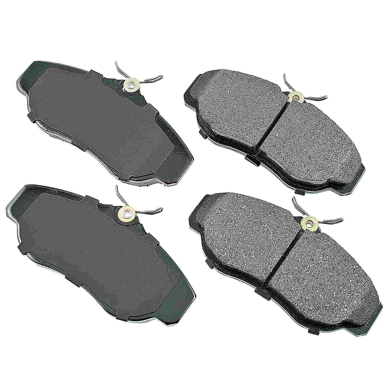 Front View of Front Disc Brake Pad Set AKEBONO EUR676