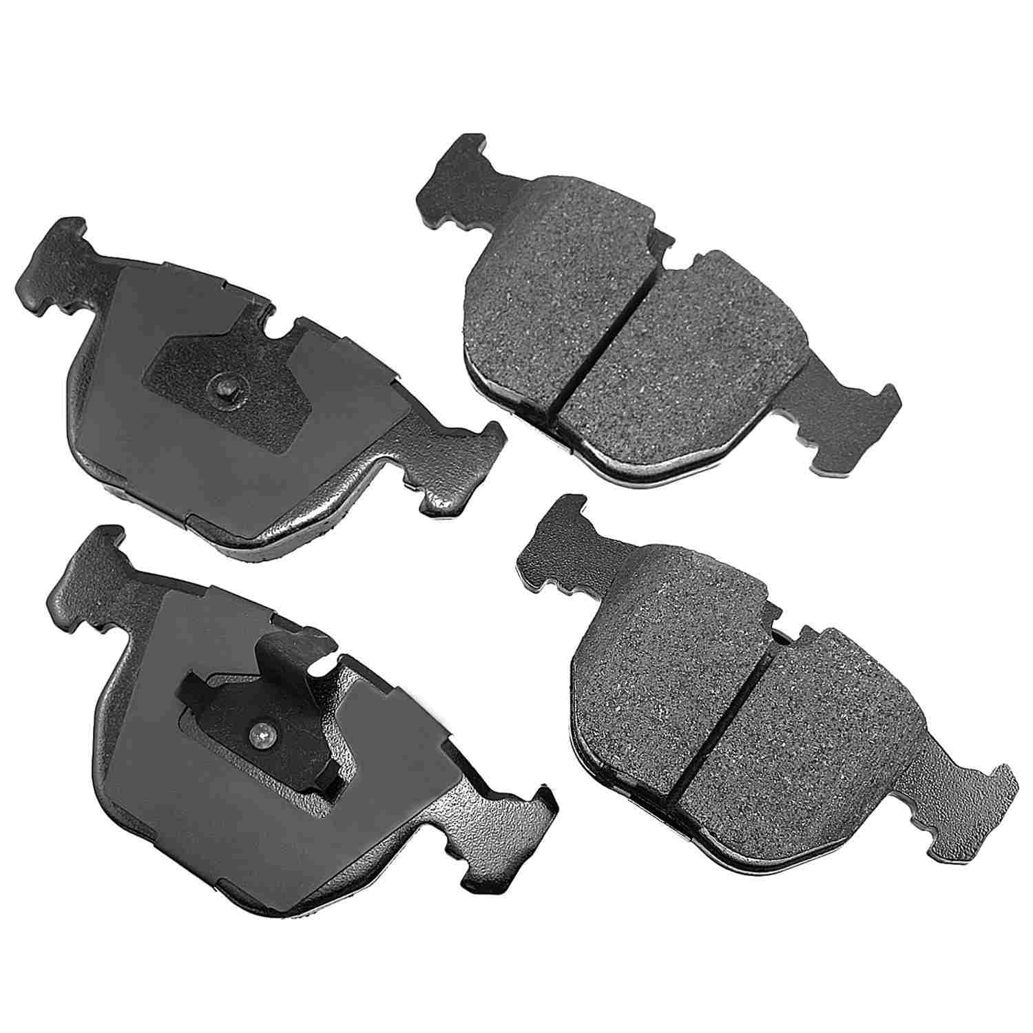 Front View of Front Disc Brake Pad Set AKEBONO EUR681