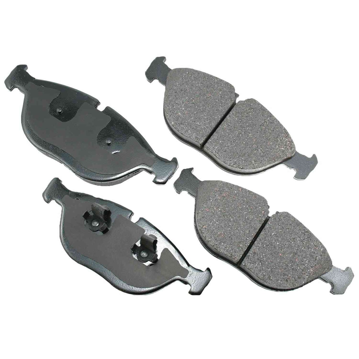 Front View of Front Disc Brake Pad Set AKEBONO EUR682