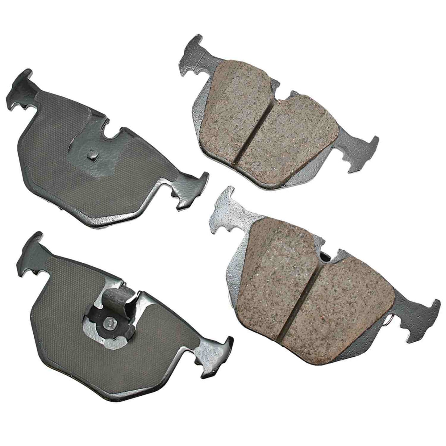 Front View of Rear Disc Brake Pad Set AKEBONO EUR683