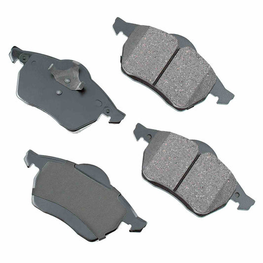 Front View of Front Disc Brake Pad Set AKEBONO EUR687A