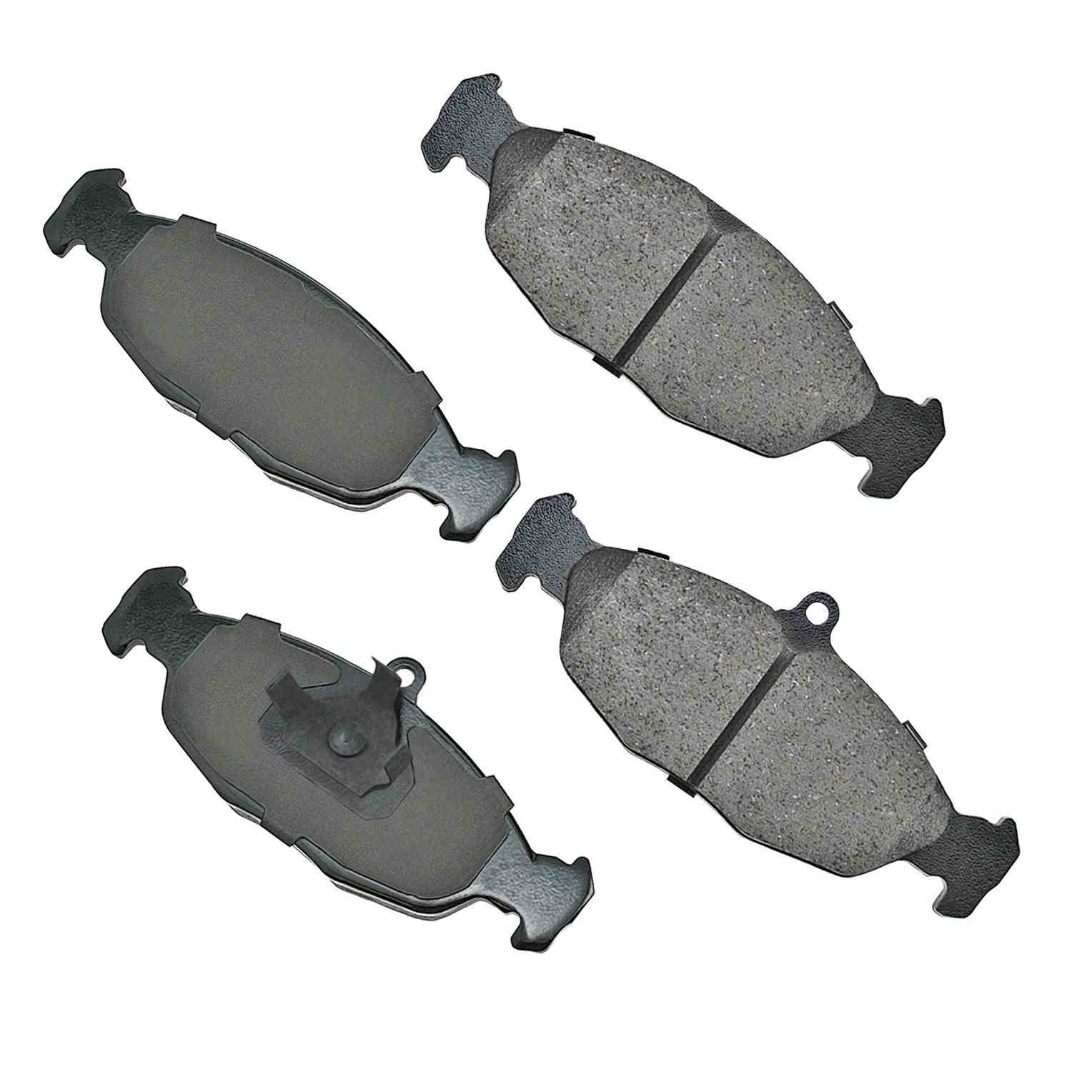 Front View of Rear Disc Brake Pad Set AKEBONO EUR688