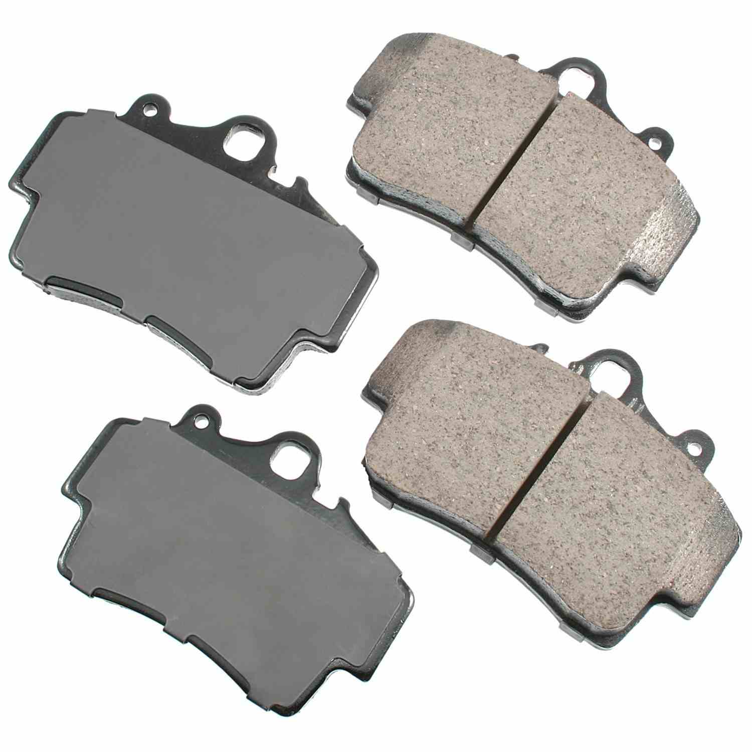 Front View of Front Disc Brake Pad Set AKEBONO EUR737