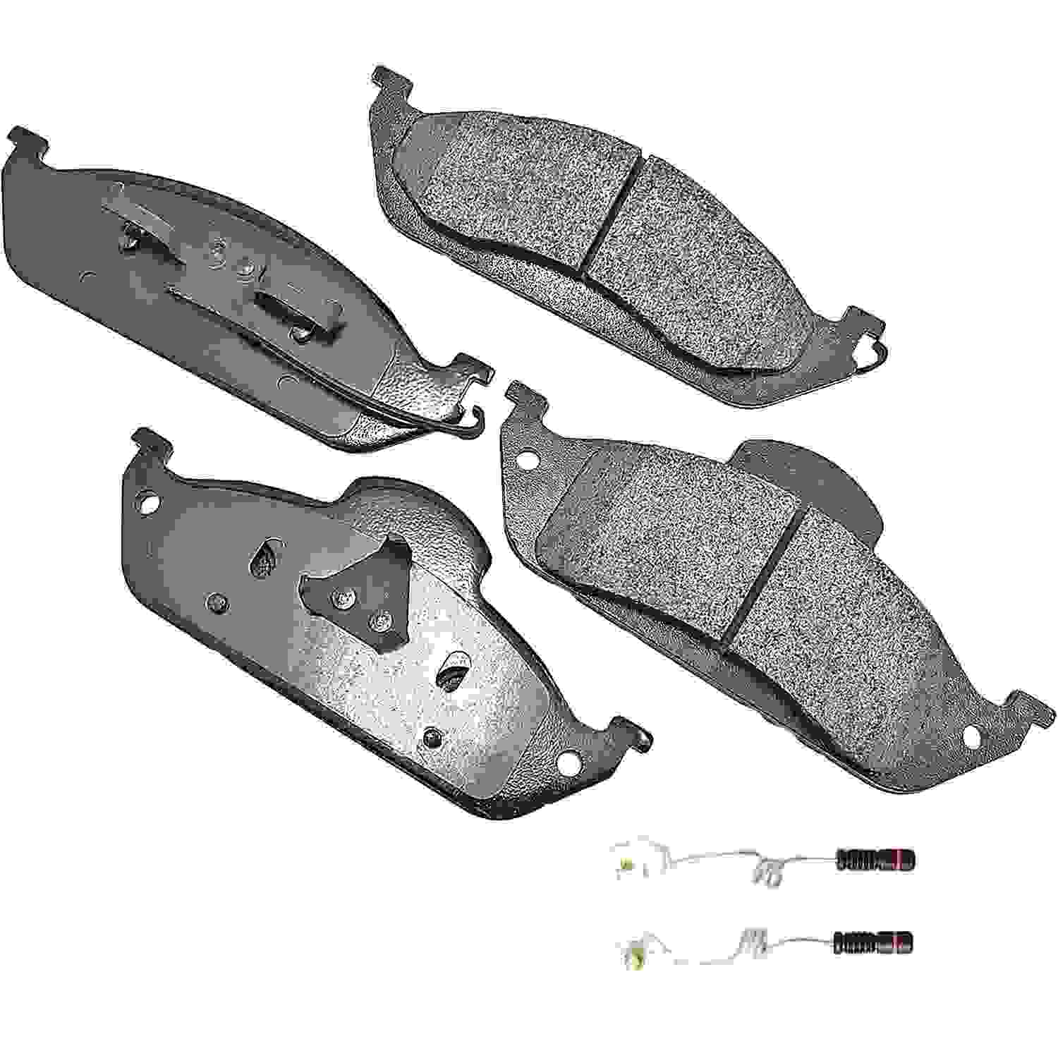 Front View of Front Disc Brake Pad Set AKEBONO EUR760