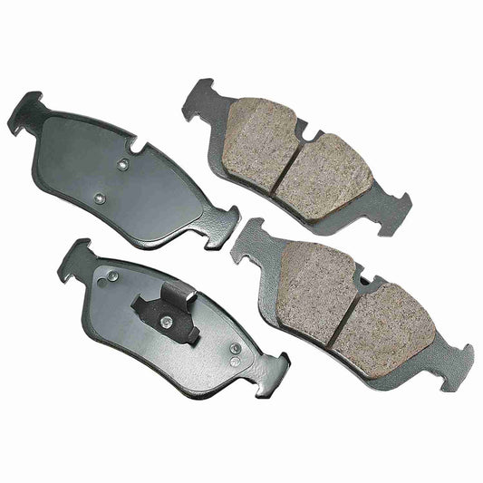 Front View of Front Disc Brake Pad Set AKEBONO EUR781