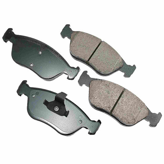 Front View of Front Disc Brake Pad Set AKEBONO EUR783