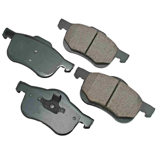 Front View of Front Disc Brake Pad Set AKEBONO EUR794