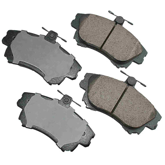 Front View of Front Disc Brake Pad Set AKEBONO EUR837