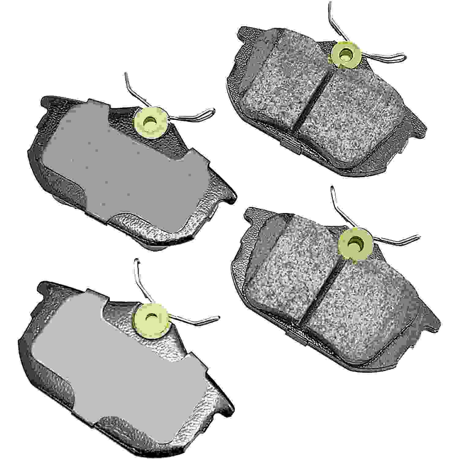 Front View of Rear Disc Brake Pad Set AKEBONO EUR838