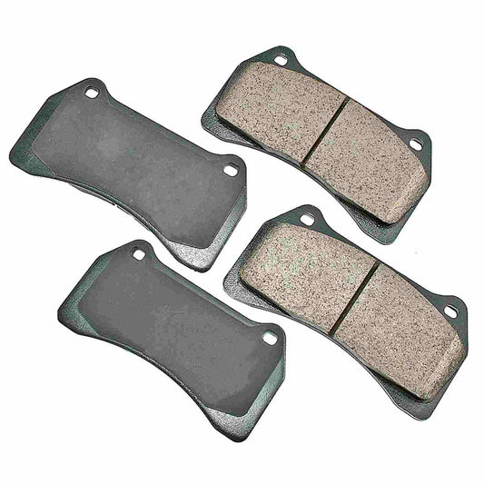 Front View of Front Disc Brake Pad Set AKEBONO EUR938