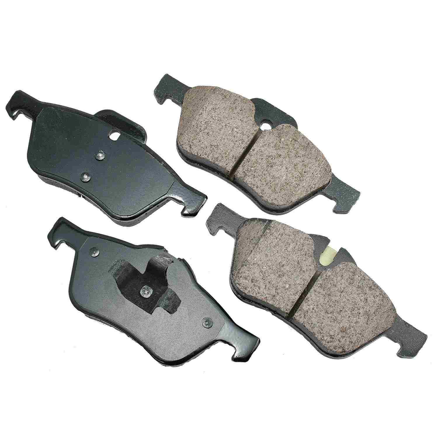 Front View of Front Disc Brake Pad Set AKEBONO EUR939