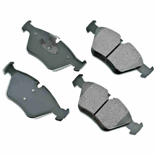 Front View of Front Disc Brake Pad Set AKEBONO EUR946