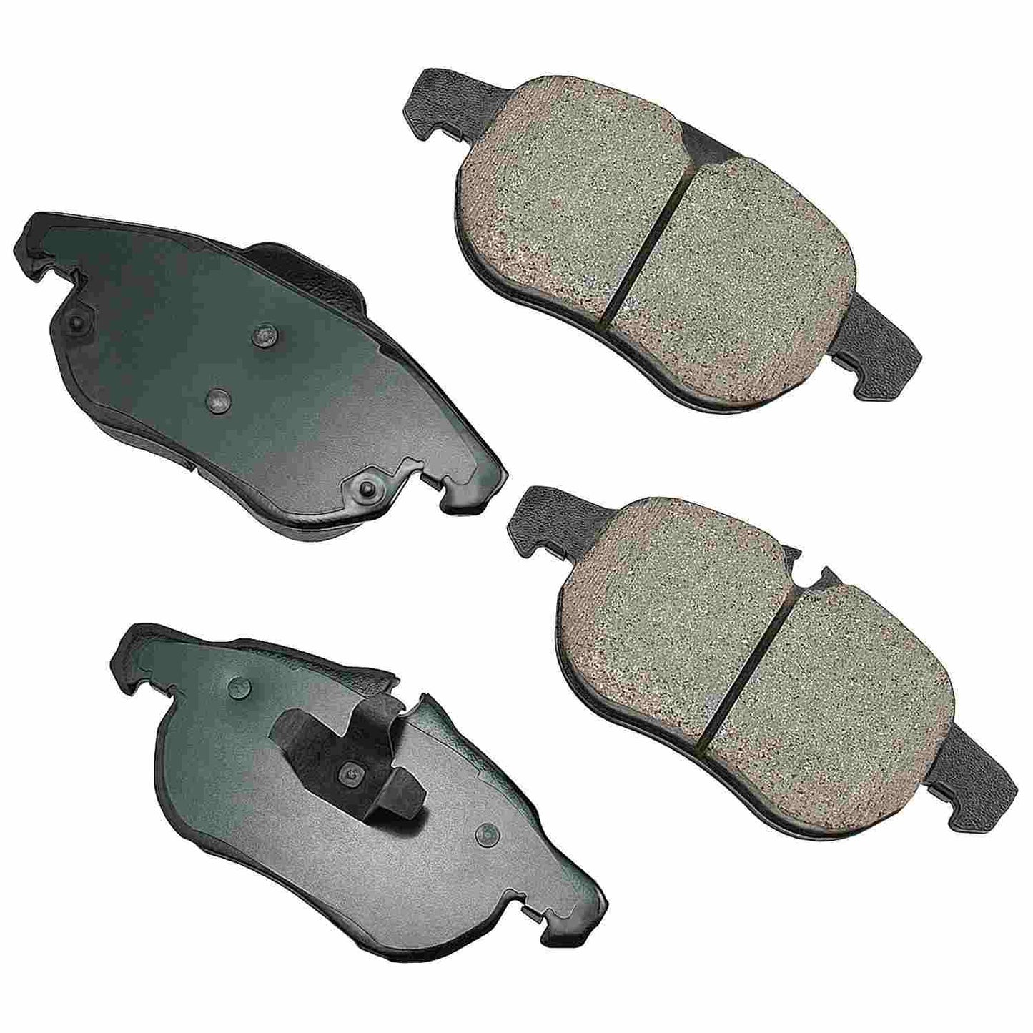 Front View of Front Disc Brake Pad Set AKEBONO EUR972