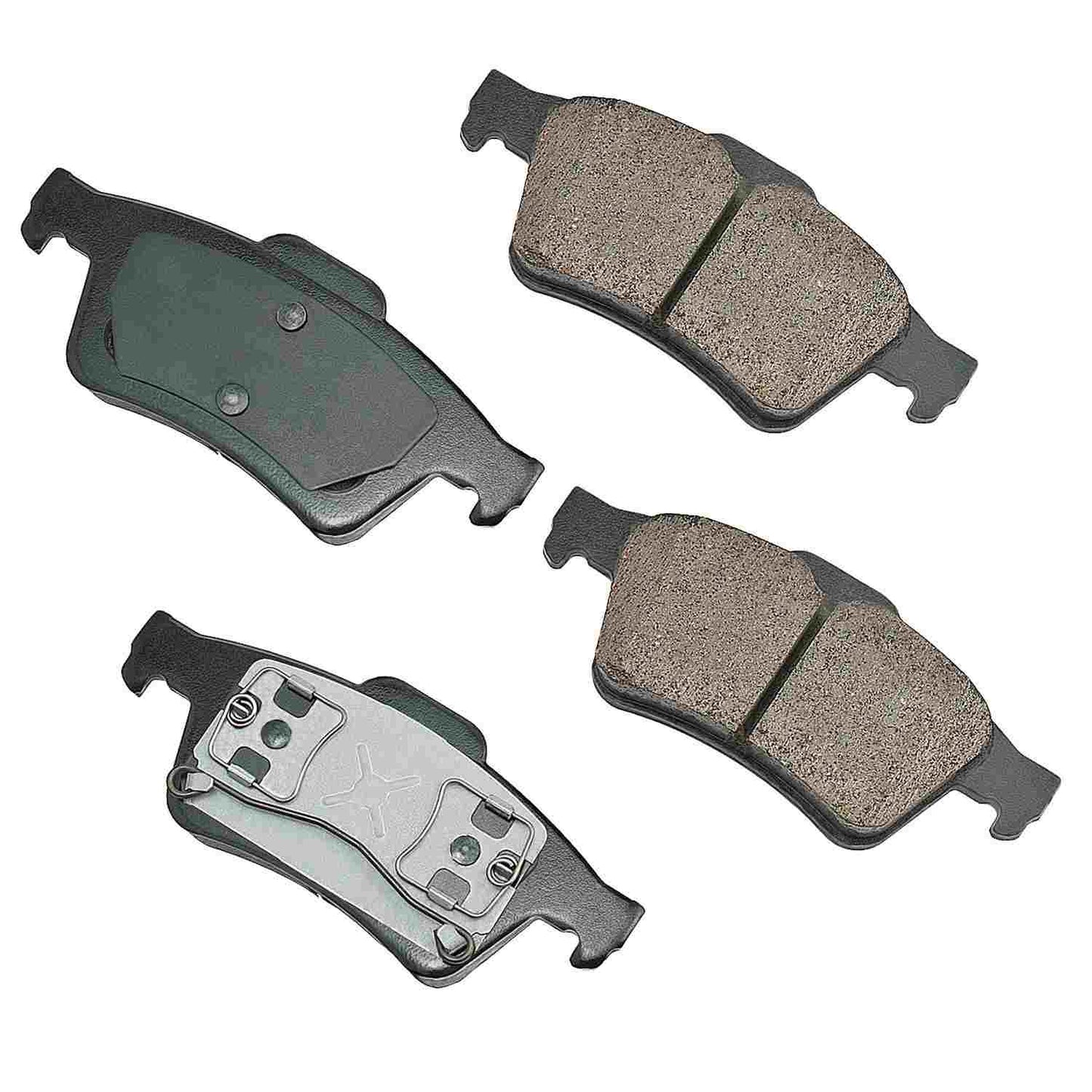 Front View of Rear Disc Brake Pad Set AKEBONO EUR973