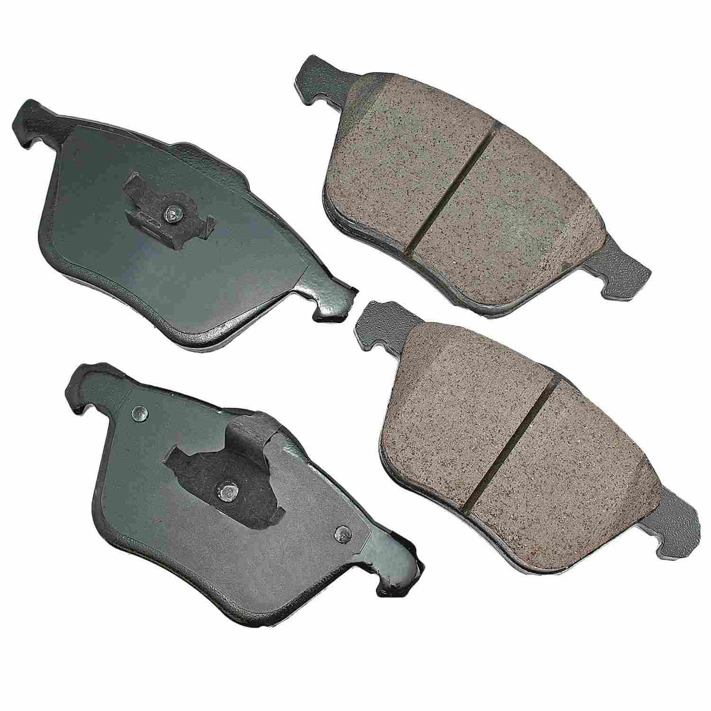 Front View of Front Disc Brake Pad Set AKEBONO EUR979