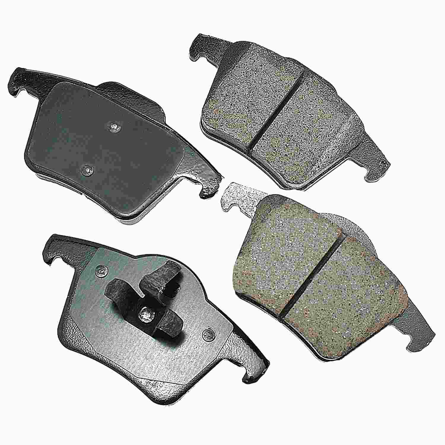 Front View of Rear Disc Brake Pad Set AKEBONO EUR980