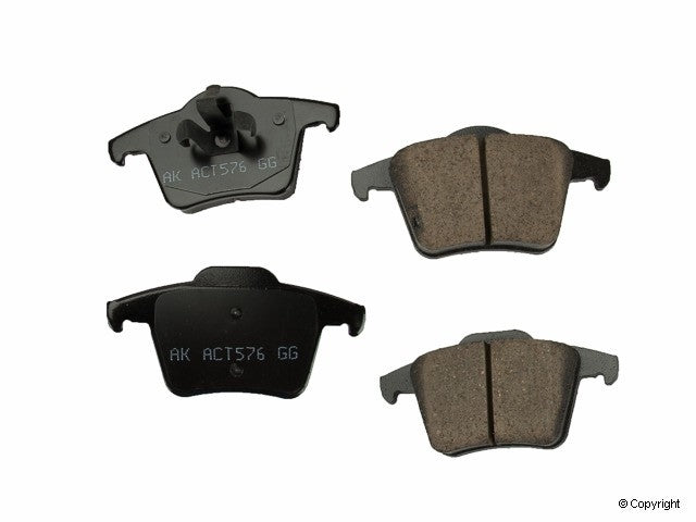 Top View of Rear Disc Brake Pad Set AKEBONO EUR980