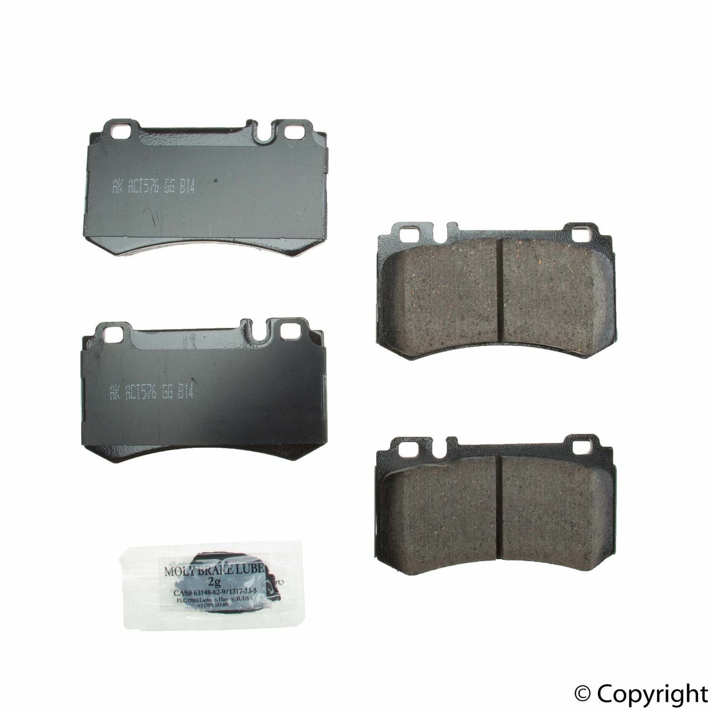 Top View of Rear Disc Brake Pad Set AKEBONO EUR984