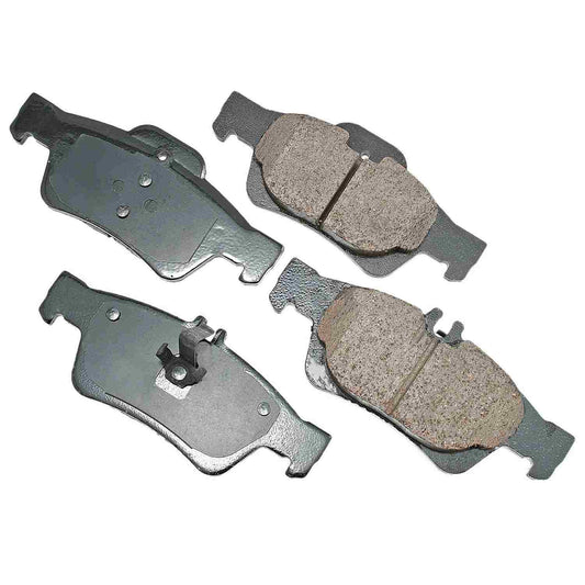 Front View of Rear Disc Brake Pad Set AKEBONO EUR986