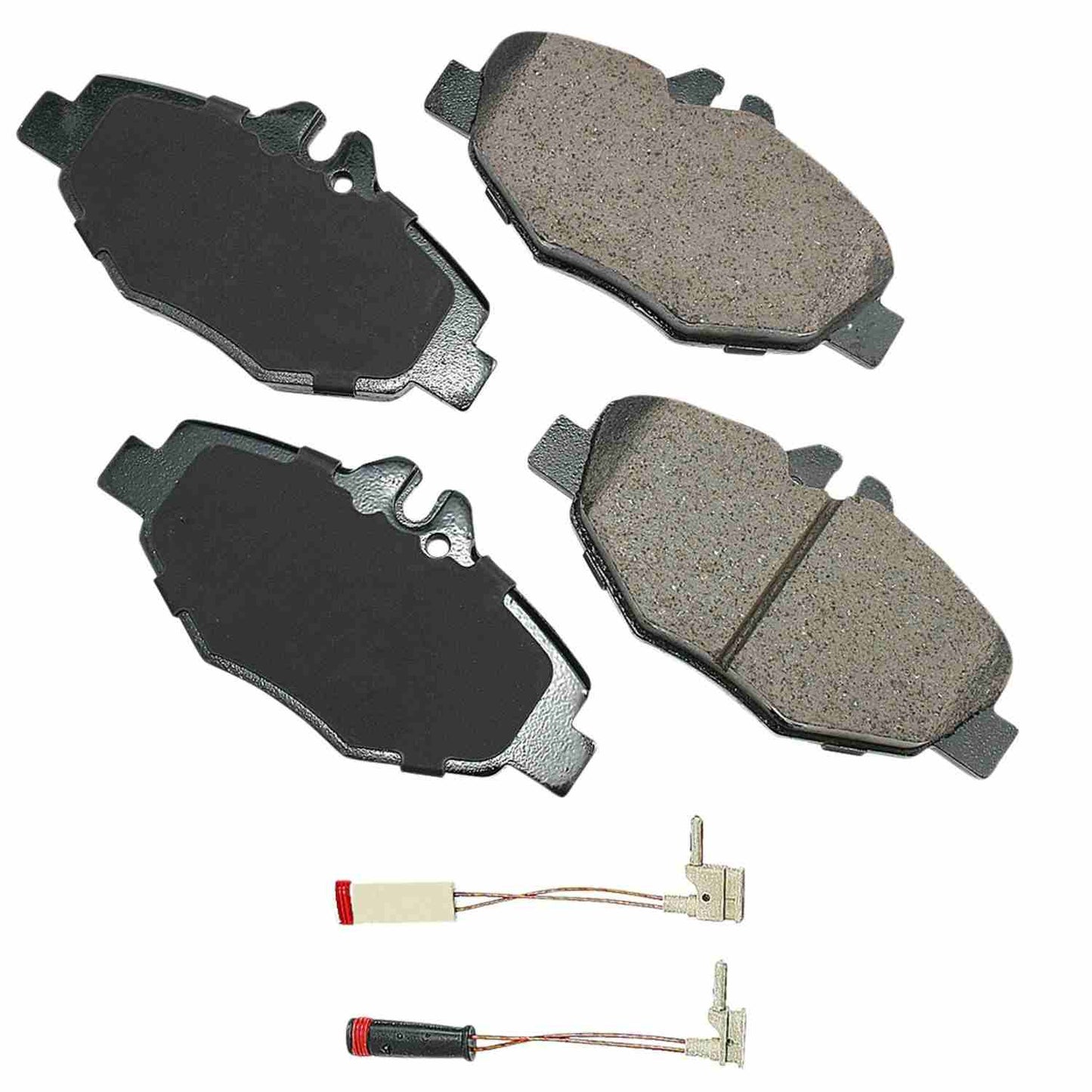 Front View of Front Disc Brake Pad Set AKEBONO EUR987