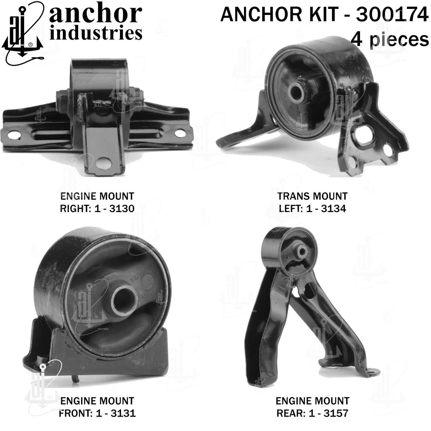 Back View of Engine Mount Kit ANCHOR 300174