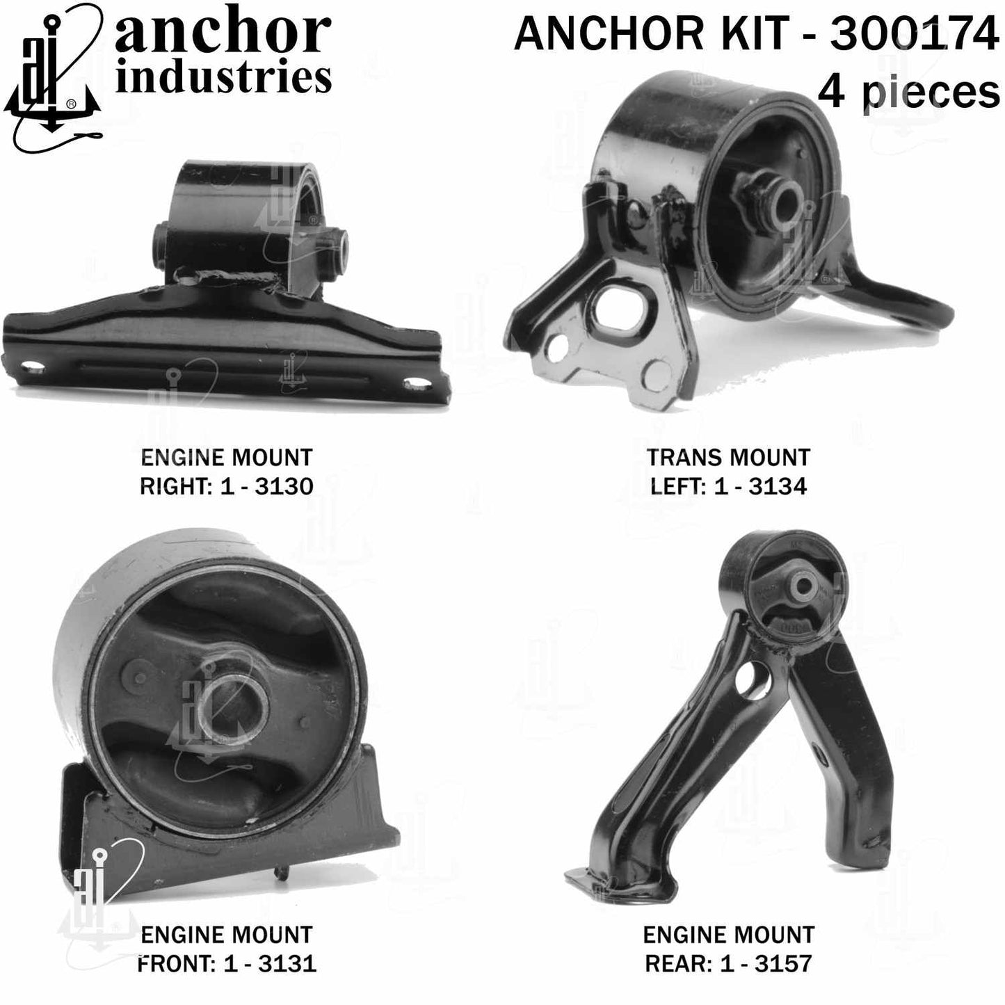 Front View of Engine Mount Kit ANCHOR 300174